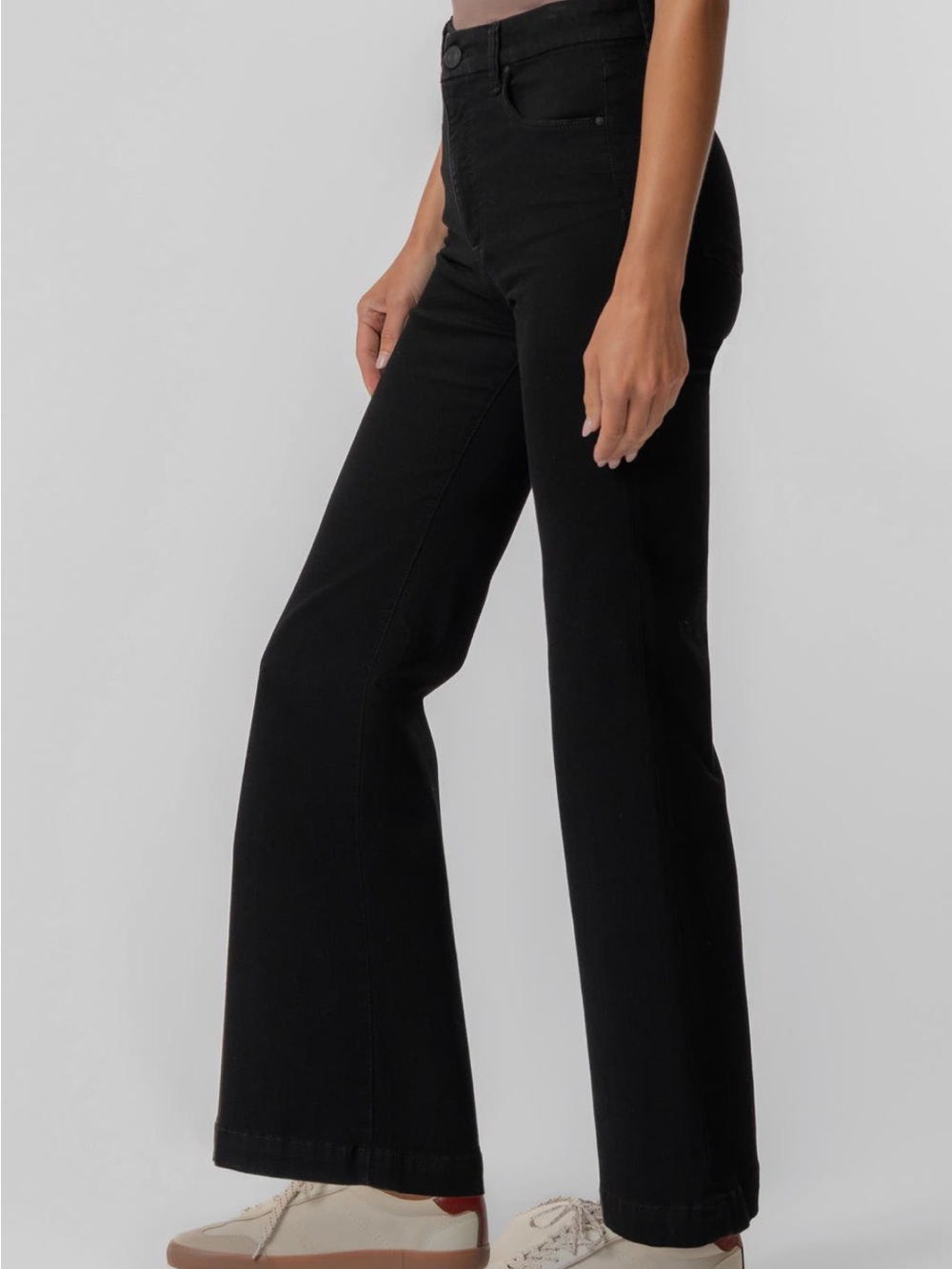 Kut from the Kloth Black Wide Leg Jeans - Picture 3 of 6